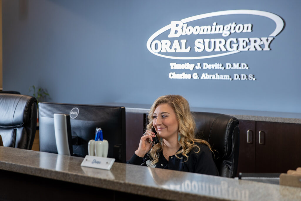 The front desk at Bloomington Oral Surgery